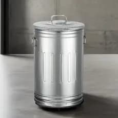 Lixeira 50 litros lata de lixo americana aço galvanizado lata de lixo aço galvanizado