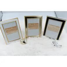 Porta Retrato 10x15cm Luxo C/ Preto/Dourado/branco