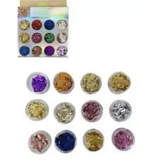 12 Folhas De Ouro Coloridas Decoração Unhas Encapsuladas 41410