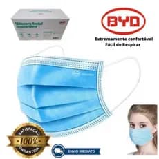 Máscara Facial Descartável Médica Byd Classe Caixa com 50 Unidades