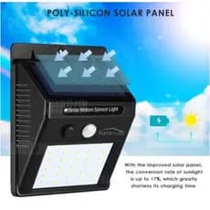 Refletor Balizador Solar 20w 30led Sensor De Presença Externo