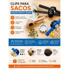 Clips Fecho Prendedor para Embalagens / sacolas