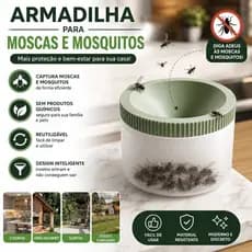 Armadilha para Moscas e Mosquitos Reutilizável | Captura Insetos sem Produtos Químicos | Fácil de Usar