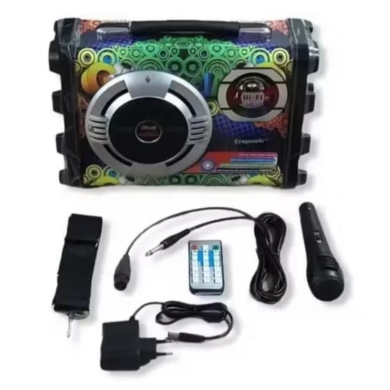 Caixa de Som Ecopower EP-2220 com Conexão Bluetooth e Rádio FM