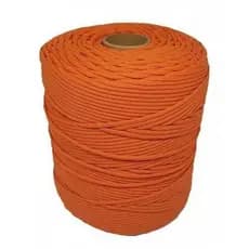 CORDA NÁUTICA 4.0MM LARANJA EM POLIPROPILENO TRANÇADA