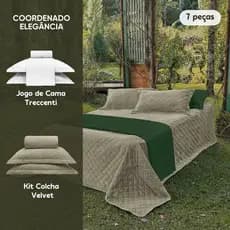 Enxoval Queen Cama Coordenada 7 Peças Elegancia