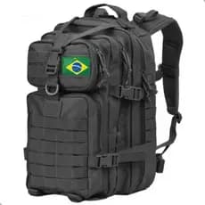 Mochila Tática Militar Grande Camping Viagem Impermeável Reforçada 50 litros com Patch Emborrachado