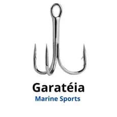 Anzol Garatéia para pesca, marca Marine Sports, acabamento em Nickel (prateado) - Vários Tamanhos