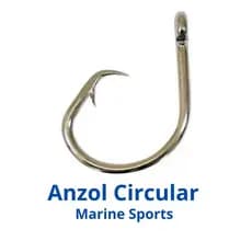Anzol de pesca modelo circular Tuna Circle 71525, Marine Sports, cor Permatin - Vários Tamanhos