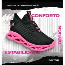 Tênis Feminino Masculino Maverick Esportivo Calce Fácil  Pratico Sem Cadarço Trança Moderno