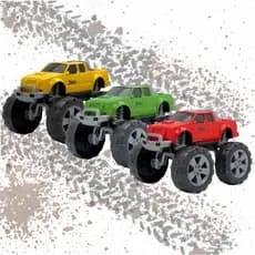 Caminhonete Trooper Carrinho Picape Aventura Monster Truck Brinquedo Infantil Com Rodas Gigantes