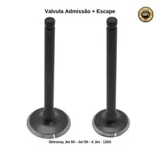 Par Valvula Admissao e Escape Shineray Jet 50 Jet 125