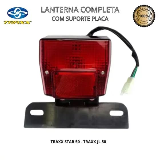 Lanterna Completa Traxx Star 50 Traxx JL 50 - Com Suporte Placa