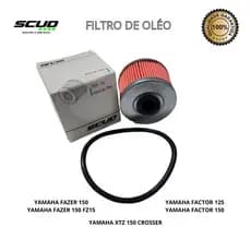 Filtro Oléo Fazer 150 Crosser 150 Factor 125 Factor 150 FZ15 - Com Anel Oring - SCUD