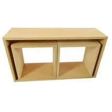 Kit 3 Nichos Retângulo Cru 1-50x25x15 / 2-25x25x15 Decoração Sala Quarta Cozinha Banheiro
