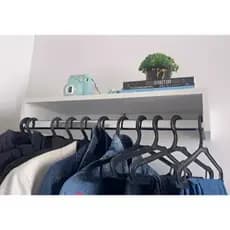 Nicho Kit 2 Cabideiros De Parede Arara Porta Roupa Branco Closet