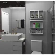 Conjunto de três nichos para banheiro