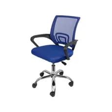 Cadeira de Escritório Giraória Boxbit Tok Baixa sem Relax Azul assento estofado