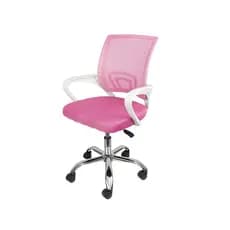 Cadeira de Escritório Giratória Boxbit Tok Rosa assento estofado