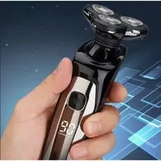Barbeador Eletrico Display Digital Bateria Kemei Km-1524