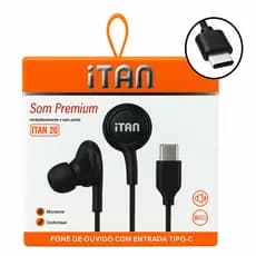 Fone de Ouvido Intra Auricular Tipo-C com Fio Som Estéreo Alta Qualidade para Celular Android Samsung Xiaomi USB-C
