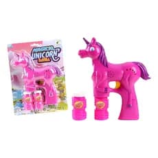 Unicórnio Colorido Brinquedo de Bolha Musical com Luz Automático Lança Bolhas