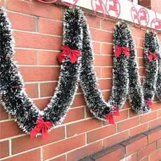 Festão Verde Nevado Enfeite Decoração De Natal 11 X 500cm