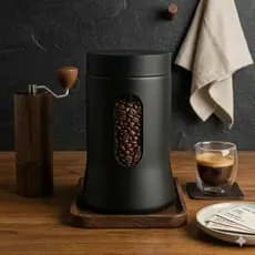 Pote De Vidro 1l Hermético Tampa Nero Com Visor Cozinha