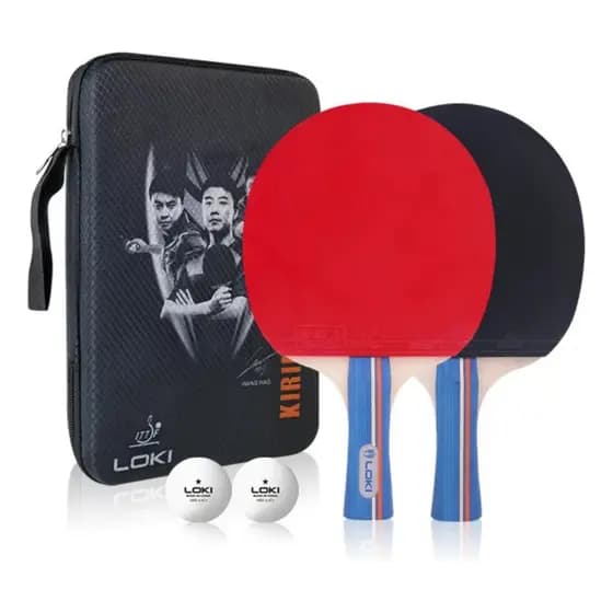 2x Raquete Ping Pong Loki K3000 Aprovado Ittf + Capa 2 Bolas