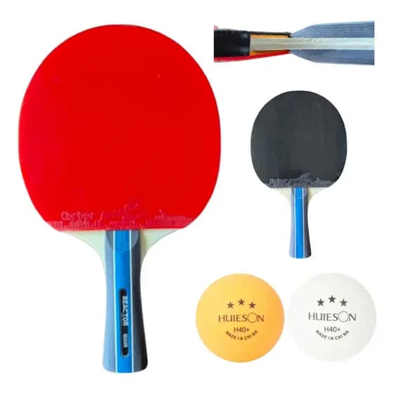 Raquete Tênis De Mesa Ping Pong Profissional Ittf + 2 Bolas