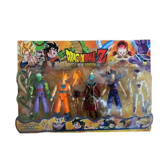 Kit 5 Bonecos Dragon Ball Z Figuras Anime Colecionáveis Alta Qualidade