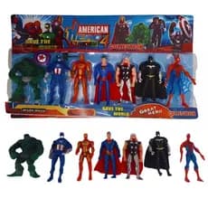kit cartelado Bonecos Vingadores kit com 7 bonecos Marvel coleção Nova 15 cm Envio em 24 horas