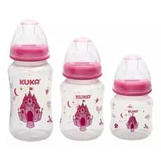 Kit 3 Mamadeiras Big Natural Sortido Menina  - Kuka