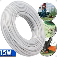 Fio Nylon Roçadeira Cortar Aparar Grama 15 Metros 3mm Aparadores E Roçadeira
