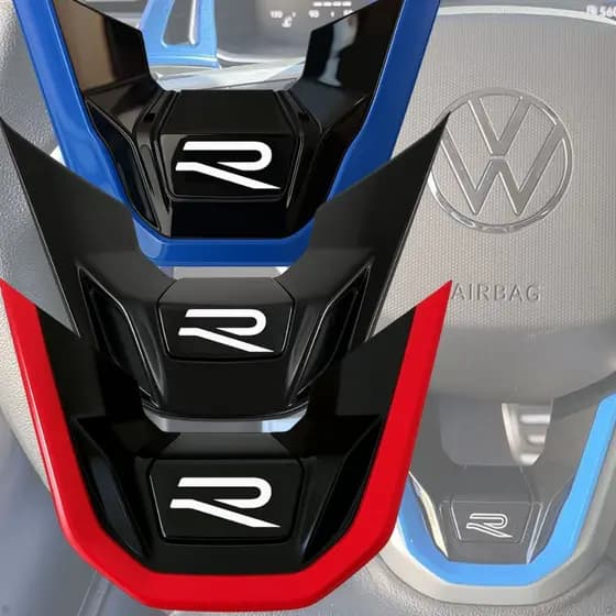 Aplique Emblema Volante Vw T-cross Nivus Polo Virtus R-line Tiguan Jetta TAOS New Rline