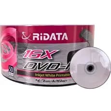100 DVD-R PRINTABLE RIDATA 4.7GB 120 MINUTOS 16X ORIGINAL