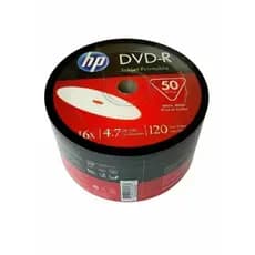 100 DVD-R PRINTABLE HP 4.7GB 120 MINUTOS 16X ORIGINAL