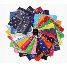 Bandanas Lenço Estampada Colorido 55X55cm 212BIJU 002 (*40 CORES DISPONÍVEIS NO DESCRIÇAO*)