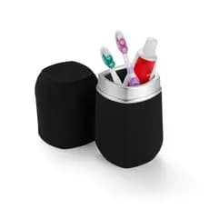 Porta Escova Organizador de Escovas de Dente Preto Luxuoso Com tampa Creme Dental Dente Linha Conceito