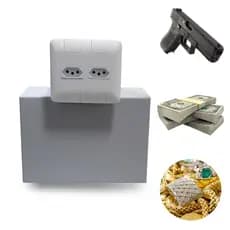 Cofre Tomada c/interruptor para Embutir na Parede Camuflado Ideal p/Joias e Documentos