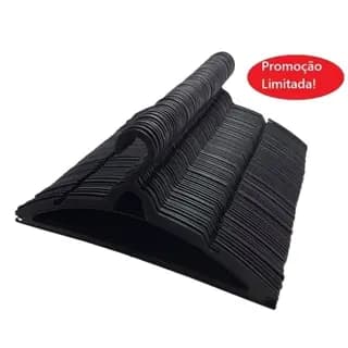 Kit 10 até 100 Cabides Adultos Pretos Resistentes - Direto de fábrica, organizador