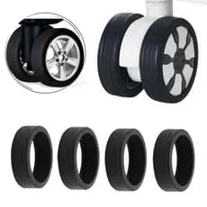 Kit 4 Capa de Silicone Protetora Para Rodas de Bagagem Silencioso