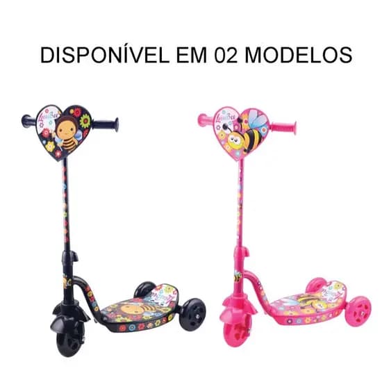 Patinete Abelha Infantil Crianças Com 3 Rodas
