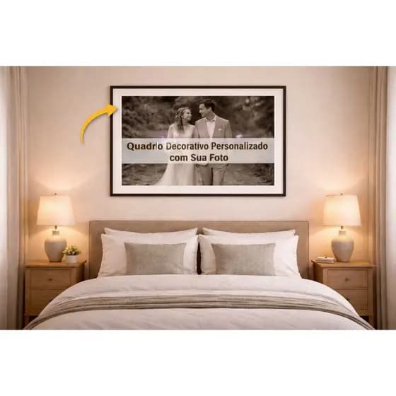 Quadro Decorativo Casal Preto e Branco – Quadro Romântico para Quarto de Casal Personalizado