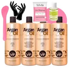Combo 2 Kit Progressiva Argan Oil New Vip 4x1l Hydra Mask