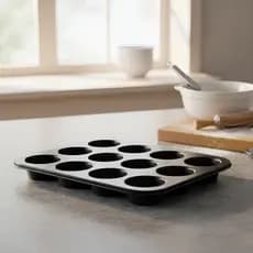 Formas Assar Para Cupcake Antiaderente Com 12 Cavidades empanado