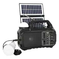 Radio Solar Am/fm Portatil Bateria Iluminação De Emergencia