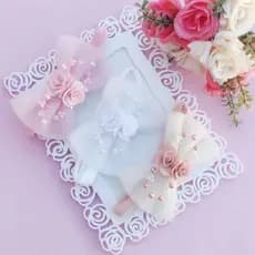 tiara de tule luxo BB/ tiara de tule com arranjo de flores