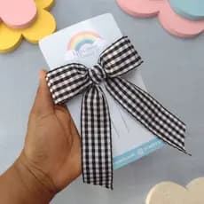 laçarote infantil xadrez 12 cm duplo/ laçarote Xadrez infantil