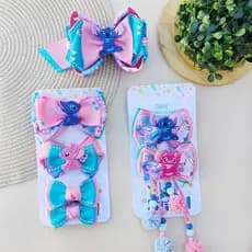 kit de laços Infantil Stitch/laços para menina Stitch